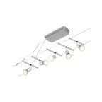 Paulmann Seilsystem Salt Chrom matt 5 Spots ohne Leuchtmittel max. 10W GU5,3 DC 60VA