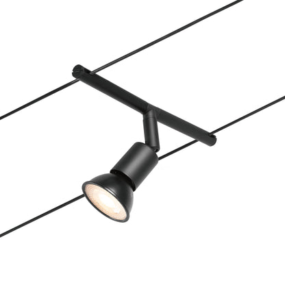 Paulmann Seilsystem Salt Schwarz 5 Spots ohne Leuchtmittel max. 10W GU5,3 DC 60VA