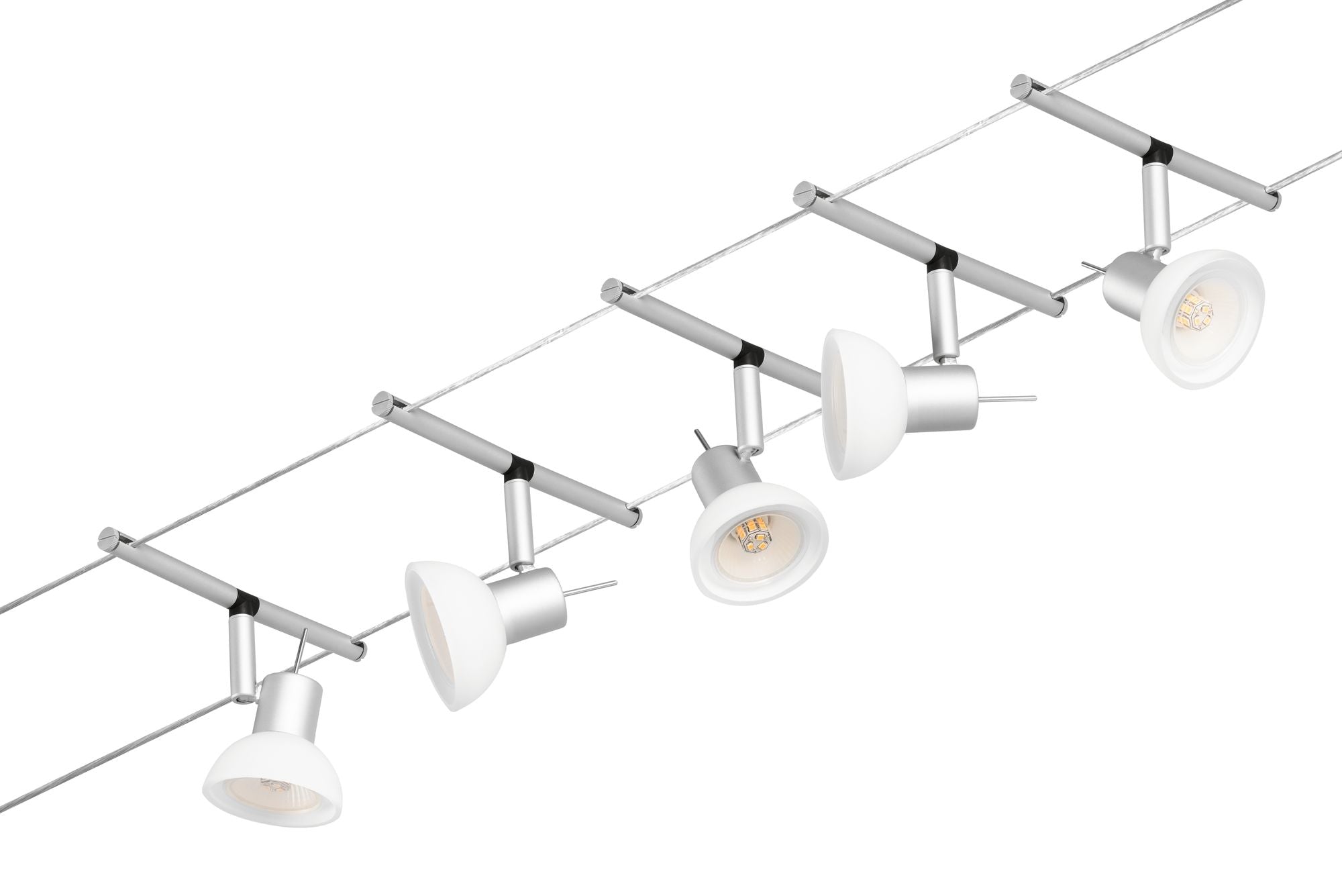 Paulmann Seilsystem Sheela Chrom matt 5 Spots ohne Leuchtmittel max. 10W GU5,3 DC 60VA