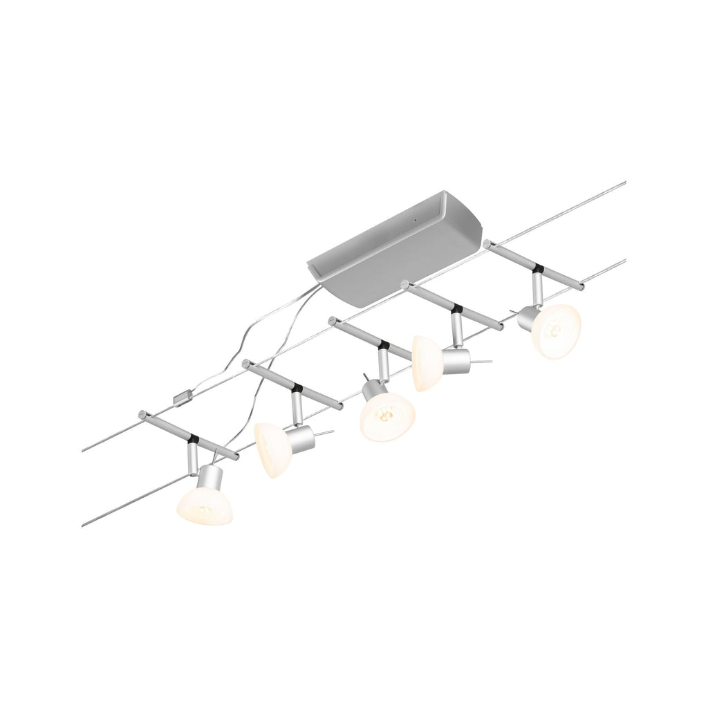 Paulmann Seilsystem Sheela Chrom matt 5 Spots ohne Leuchtmittel max. 10W GU5,3 DC 60VA