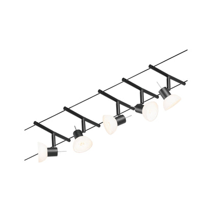 Paulmann Seilsystem Sheela Chrom matt 5 Spots ohne Leuchtmittel max. 10W GU5,3 DC 60VA