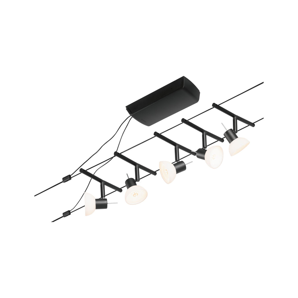 Paulmann Seilsystem Sheela Chrom matt 5 Spots ohne Leuchtmittel max. 10W GU5,3 DC 60VA