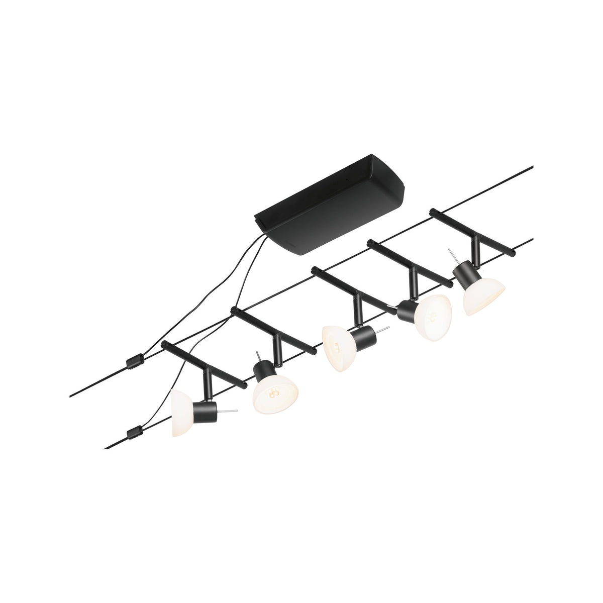 Paulmann Seilsystem Sheela Chrom matt 5 Spots ohne Leuchtmittel max. 10W GU5,3 DC 60VA