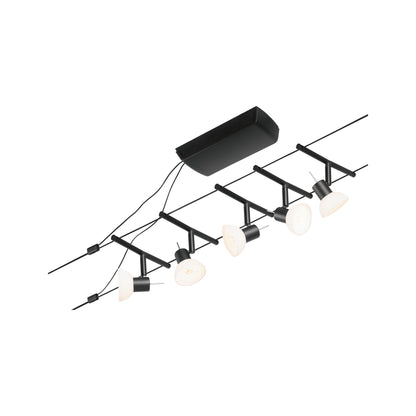 Paulmann Seilsystem Sheela Chrom matt 5 Spots ohne Leuchtmittel max. 10W GU5,3 DC 60VA