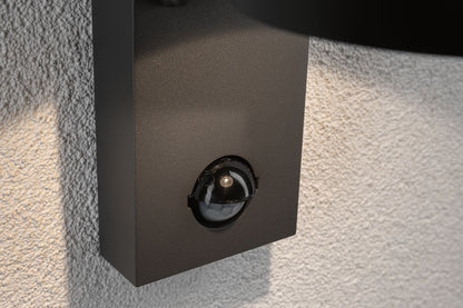 Paulmann Outdoor 230V Wandleuchte Capea 5W IP65 3000K Alu Black m. Bewegungsmelder