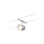 Paulmann Seilsystem Set Cone Chrom matt,Chrom 5 Spots ohne Leuchtmittel max. 5xW GU5,3 DC 60VA