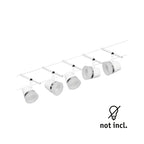 Paulmann Seilsystem Set Cone Weiß matt,Chrom 5 Spots ohne Leuchtmittel max. 5xW GU5,3 DC 60VA