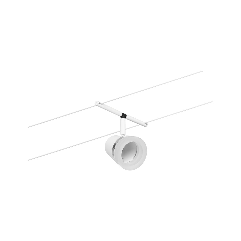 Paulmann Seilsystem Set Cone Weiß matt,Chrom 5 Spots ohne Leuchtmittel max. 5xW GU5,3 DC 60VA