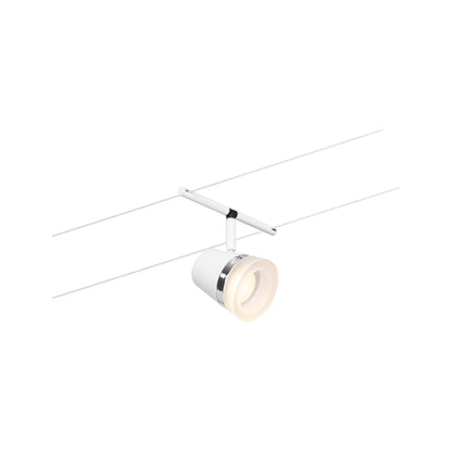 Paulmann Seilsystem Spot Cone Weiß matt,Chrom ohne Leuchtmittel max. 1xW GU5,3 DC 60VA