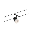 Paulmann Seilsystem Set Cone Schwarz matt,Chrom 5 Spots ohne Leuchtmittel max. 5xW GU5,3 DC 60VA