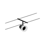 Paulmann Seilsystem Set Cone Schwarz matt,Chrom 5 Spots ohne Leuchtmittel max. 5xW GU5,3 DC 60VA