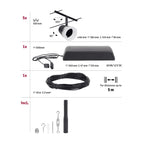 Paulmann Seilsystem Set Cone Schwarz matt,Chrom 5 Spots ohne Leuchtmittel max. 5xW GU5,3 DC 60VA