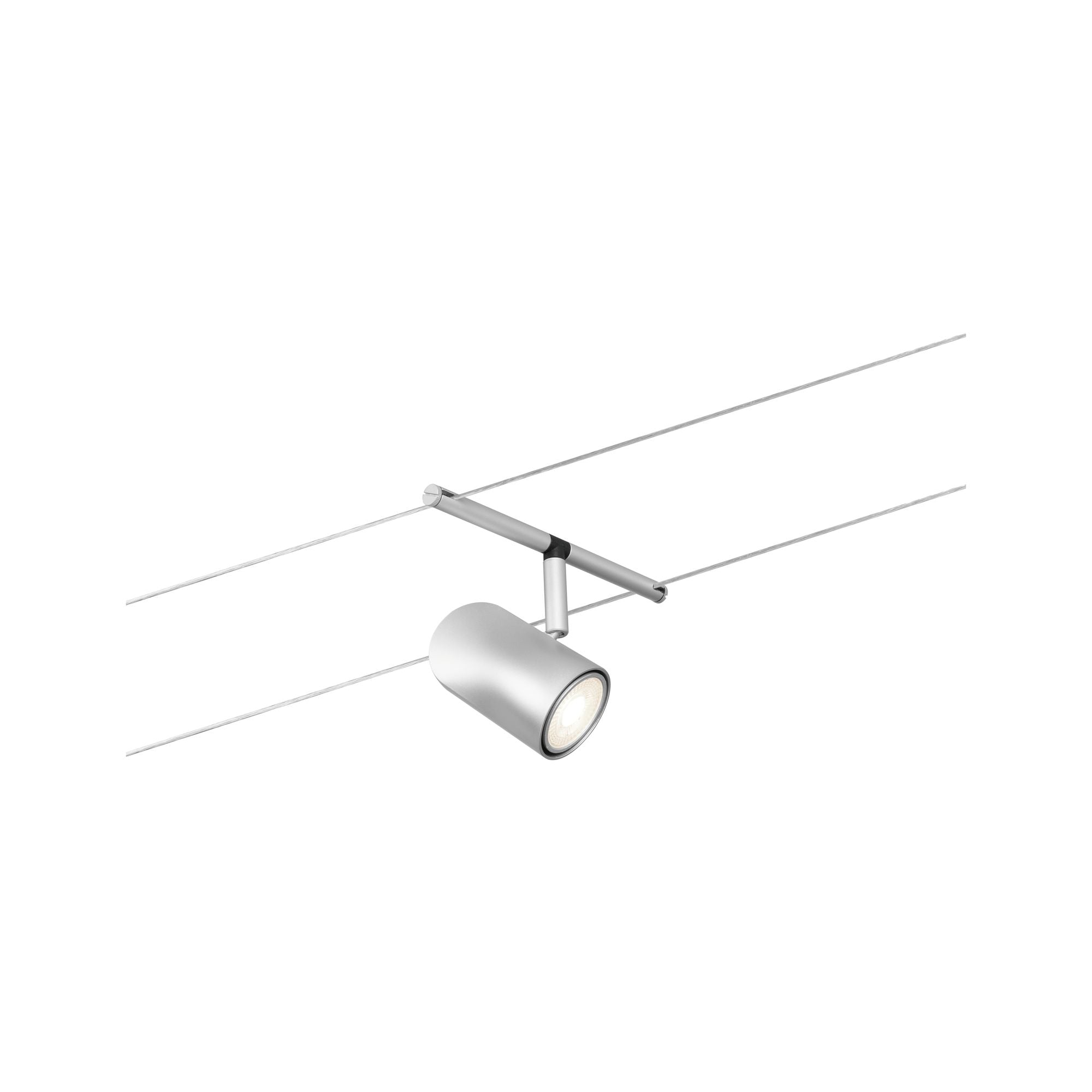Paulmann Seilsystem Set Cup Chrom matt,Chrom 5 Spots ohne Leuchtmittel max. 5xW GU5,3 DC 60VA