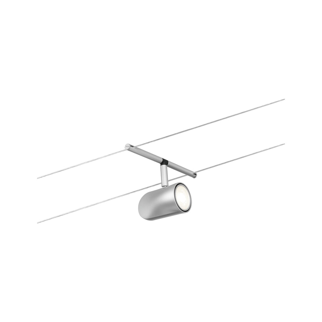 Paulmann Seilsystem Set Cup Chrom matt,Chrom 5 Spots ohne Leuchtmittel max. 5xW GU5,3 DC 60VA