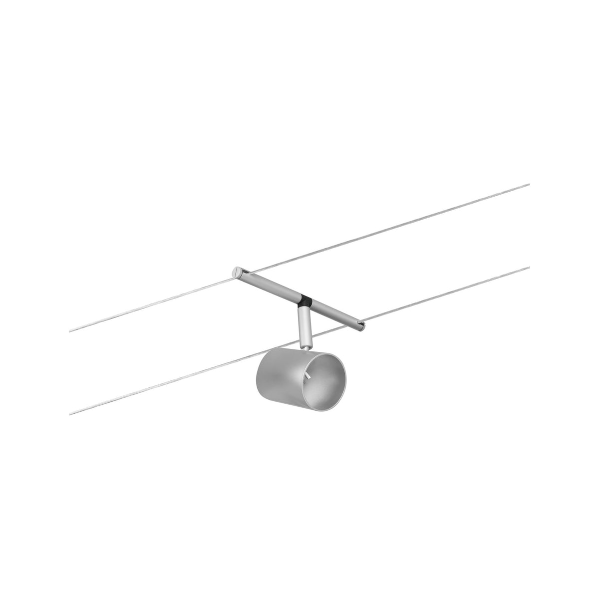 Paulmann Seilsystem Set Cup Chrom matt,Chrom 5 Spots ohne Leuchtmittel max. 5xW GU5,3 DC 60VA