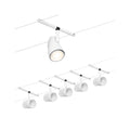 Paulmann Seilsystem Set Cup Weiß matt,Chrom 5 Spots ohne Leuchtmittel max. 5xW GU5,3 DC 60VA