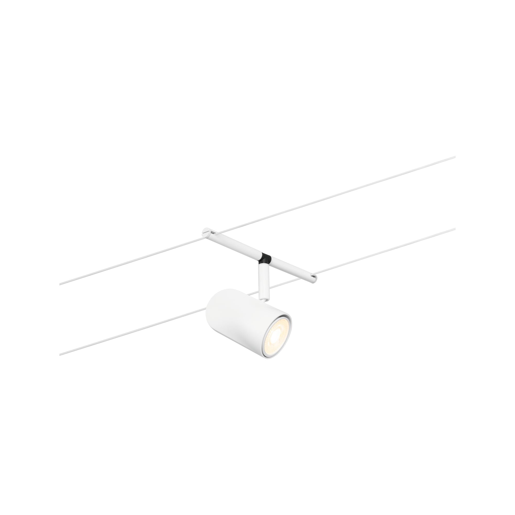 Paulmann Seilsystem Set Cup Weiß matt,Chrom 5 Spots ohne Leuchtmittel max. 5xW GU5,3 DC 60VA
