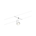Paulmann Seilsystem Set Cup Weiß matt,Chrom 5 Spots ohne Leuchtmittel max. 5xW GU5,3 DC 60VA