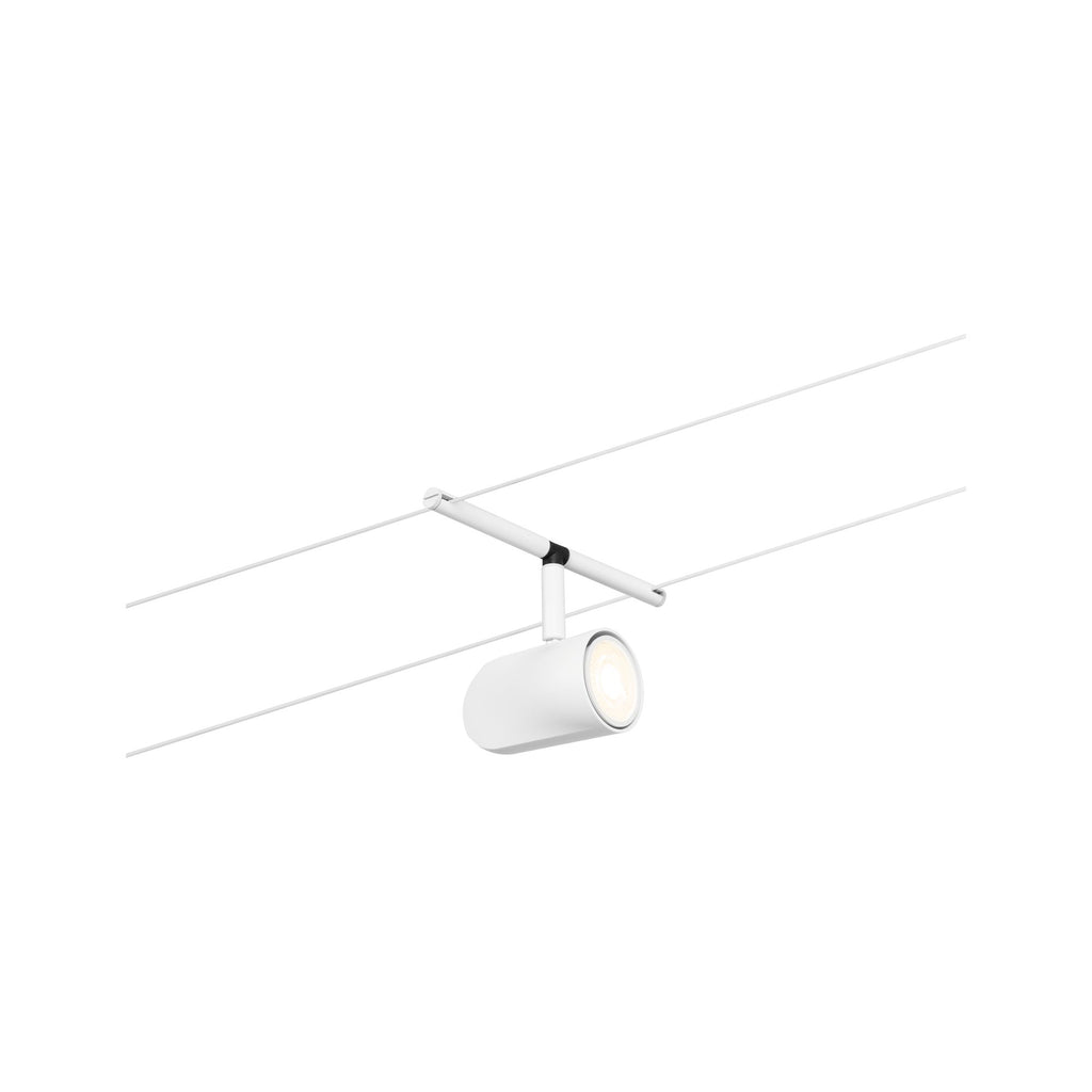 Paulmann Seilsystem Set Cup Weiß matt,Chrom 5 Spots ohne Leuchtmittel max. 5xW GU5,3 DC 60VA