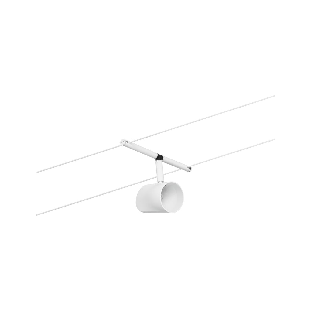 Paulmann Seilsystem Set Cup Weiß matt,Chrom 5 Spots ohne Leuchtmittel max. 5xW GU5,3 DC 60VA