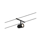 Paulmann Seilsystem Set Cup Schwarz matt,Chrom 5 Spots ohne Leuchtmittel max. 5xW GU5,3 DC 60VA