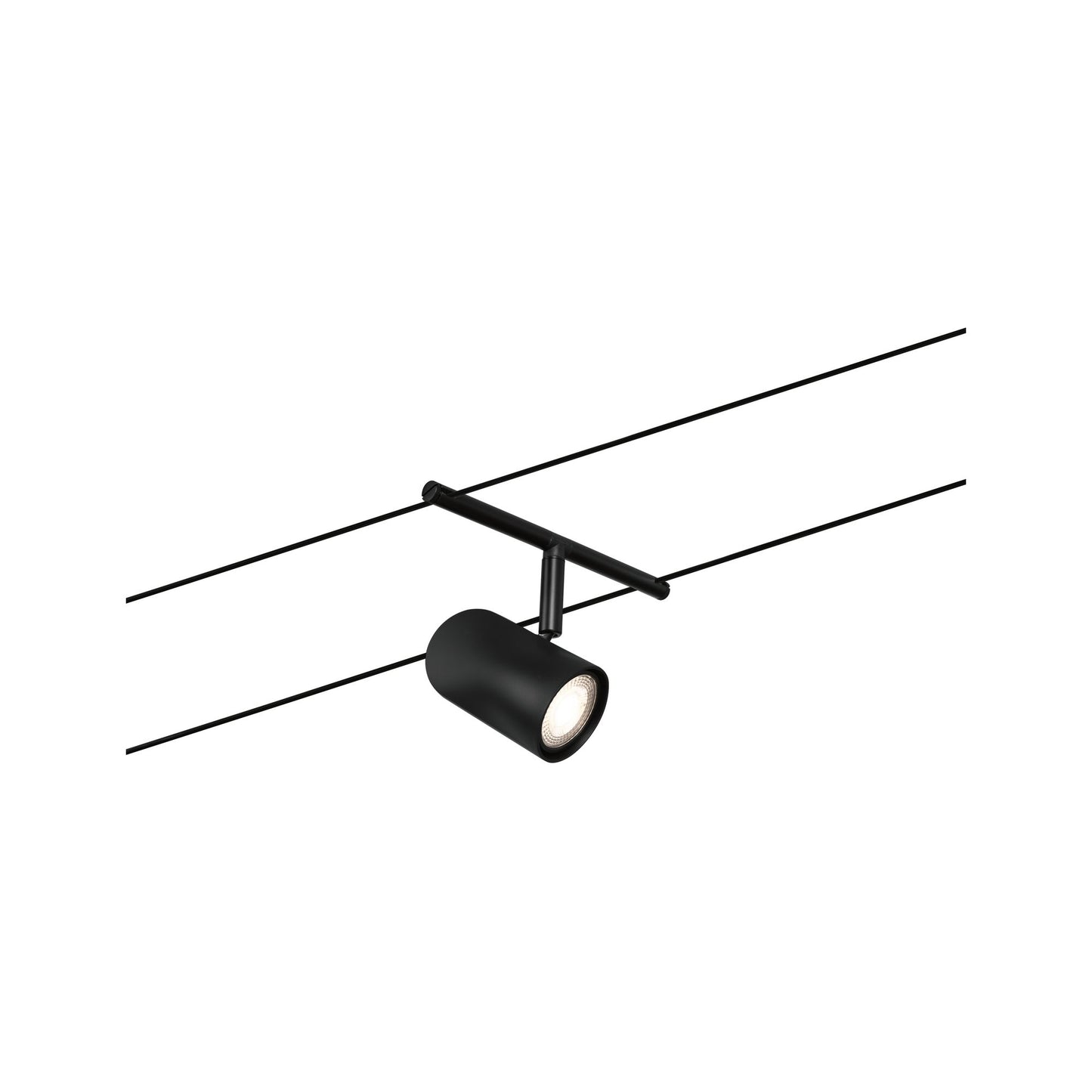 Paulmann Seilsystem Spot Cup Schwarz matt,Chrom ohne Leuchtmittel max. 1xW GU5,3 DC 60VA