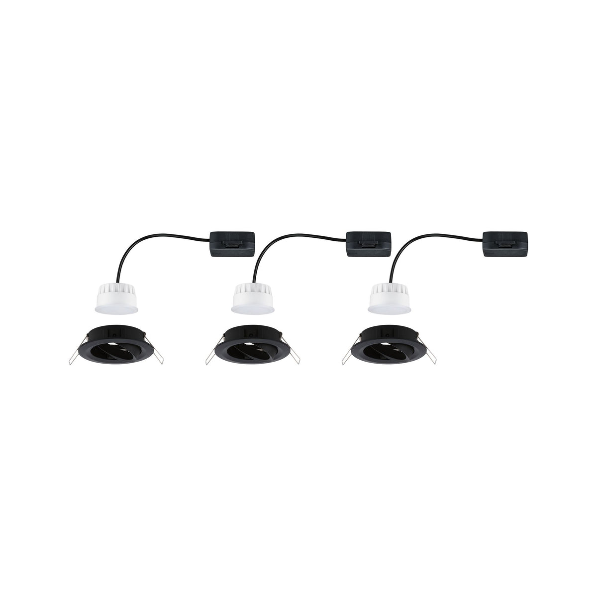 Paulmann EBL Nova Coin rund schwenkbar LED 3x6,5W 2700K 230V Schwarz matt/Alu