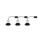 Paulmann EBL Nova Coin 3-stepdim rd schw LED 3x6,5W 2700K 230V Schwarz matt/Alu