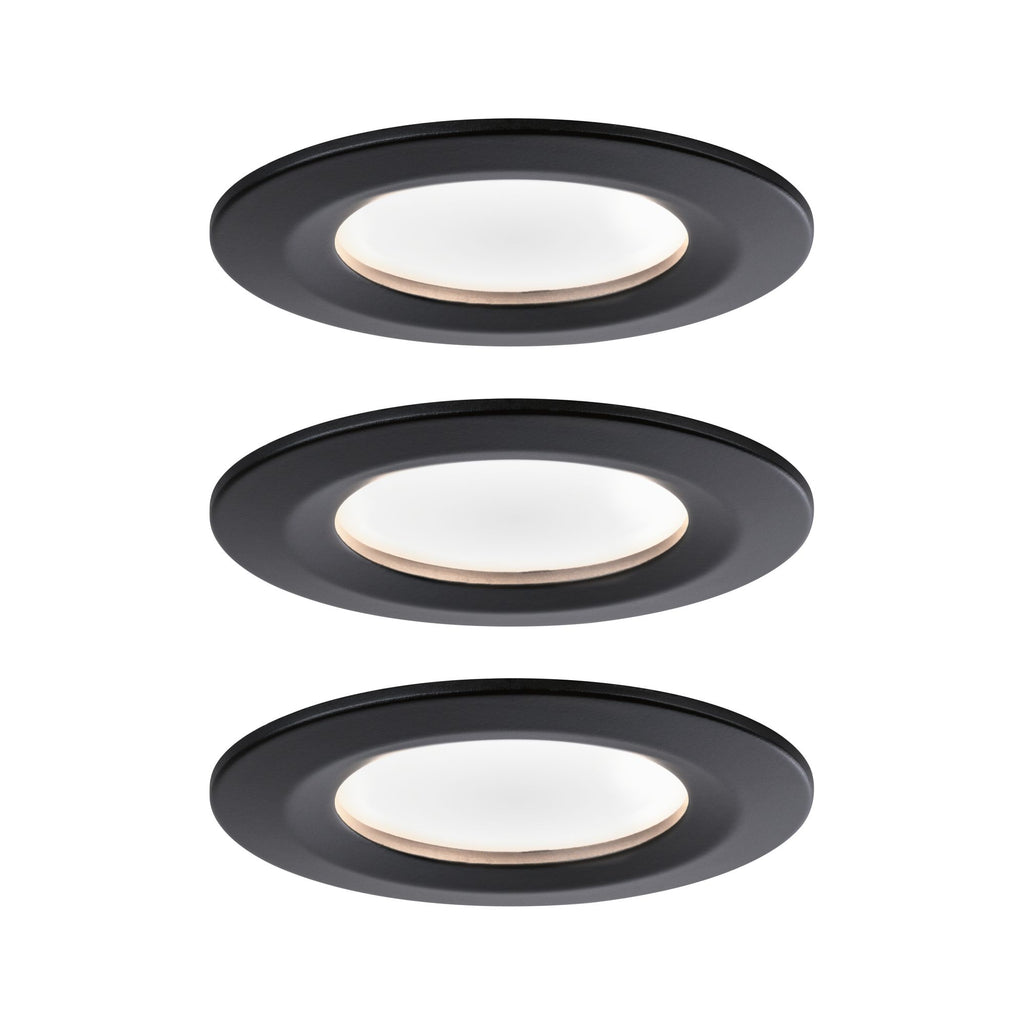 Paulmann EBL Nova Coin rund starr LED 3x6,5W 2700K 230V Schwarz matt/Alu