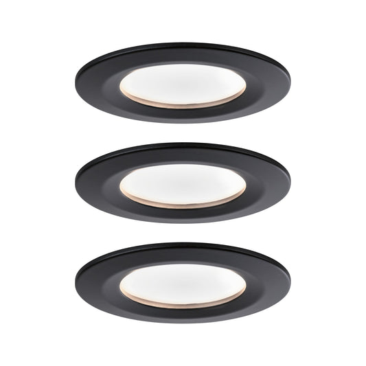 Paulmann EBL Nova Coin rund starr LED 3x6,5W 2700K 230V Schwarz matt/Alu