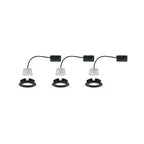 Paulmann EBL Nova Coin 3-stepdim rd starr LED 3x6,5W 2700K 230V Schwarz matt/Alu