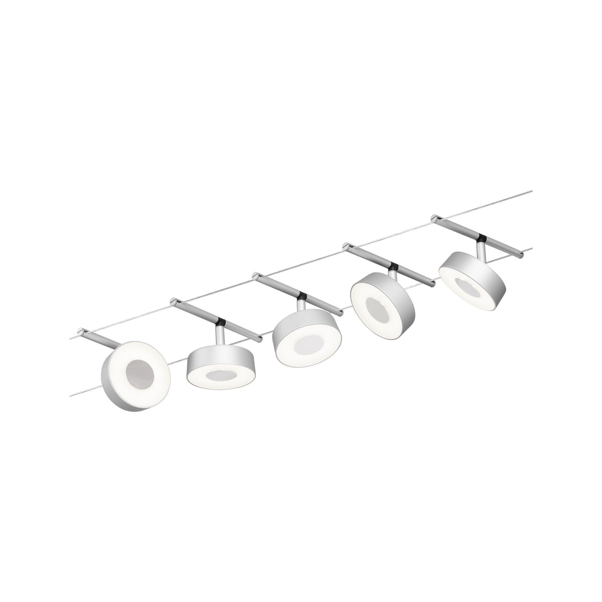 Paulmann Seilsystem Set Circle Chrom matt,Chrom 5x5W  3.000 DC 60VA 5 Spots