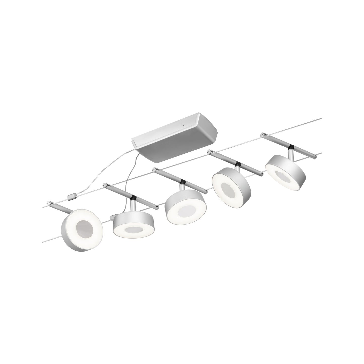 Paulmann Seilsystem Set Circle Chrom matt,Chrom 5x5W  3.000 DC 60VA 5 Spots