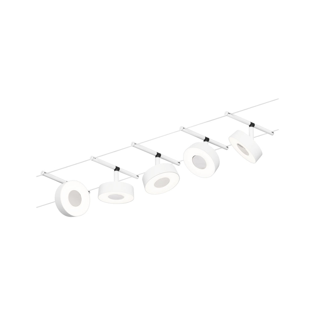 Paulmann Seilsystem Set Circle Weiß matt,Chrom 5x5W  3.000 DC 60VA 5 Spots