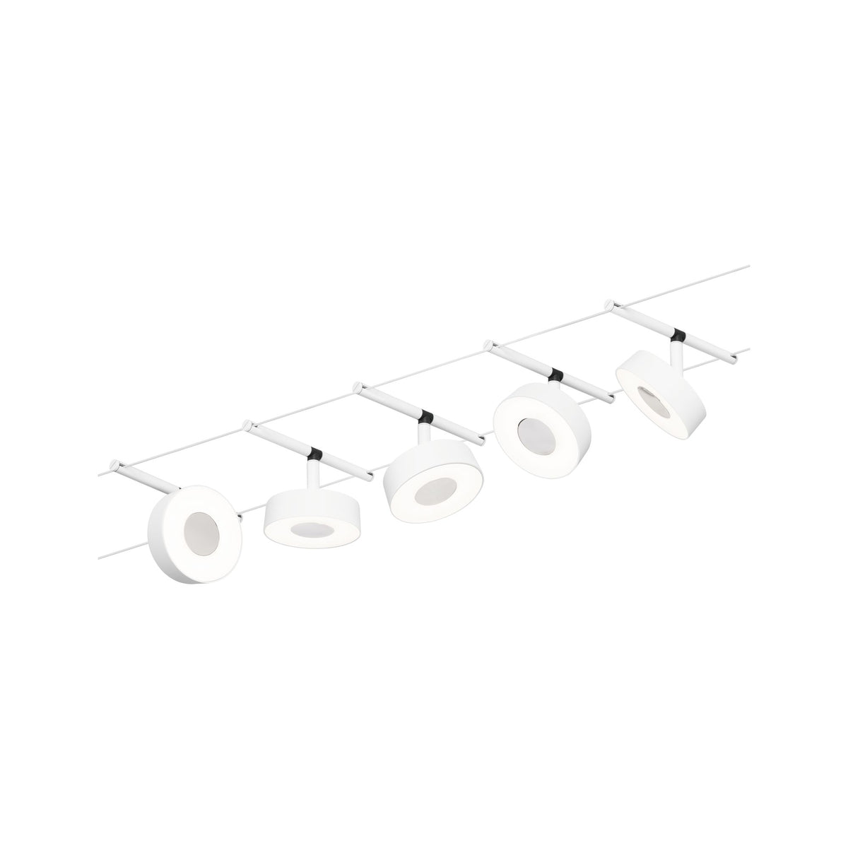 Paulmann Seilsystem Set Circle Weiß matt,Chrom 5x5W  3.000 DC 60VA 5 Spots
