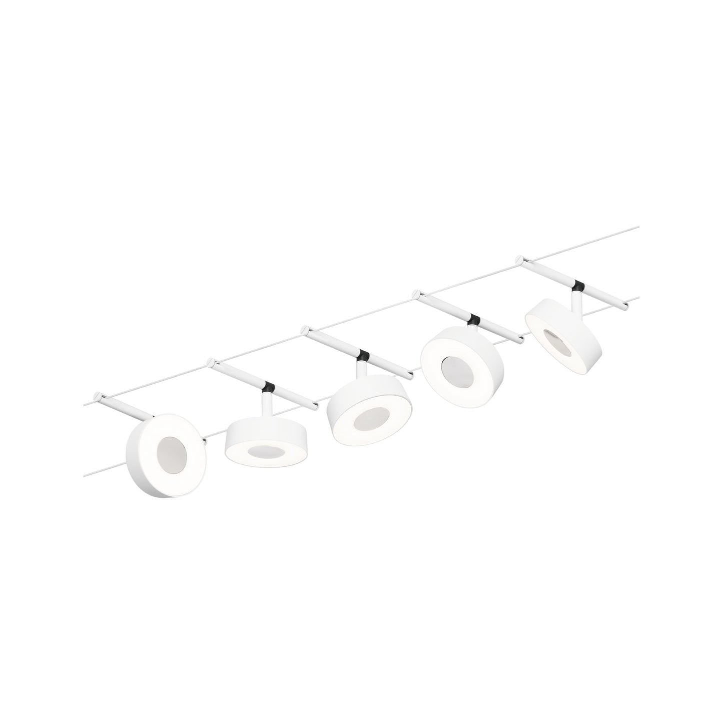 Paulmann Seilsystem Set Circle Weiß matt,Chrom 5x5W  3.000 DC 60VA 5 Spots