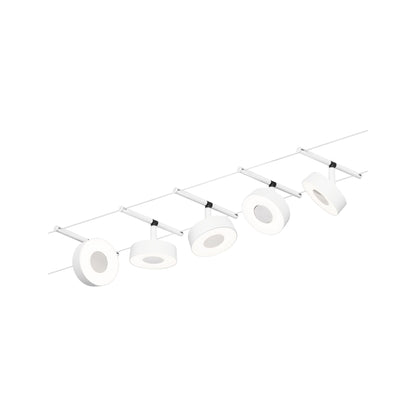 Paulmann Seilsystem Set Circle Weiß matt,Chrom 5x5W  3.000 DC 60VA 5 Spots