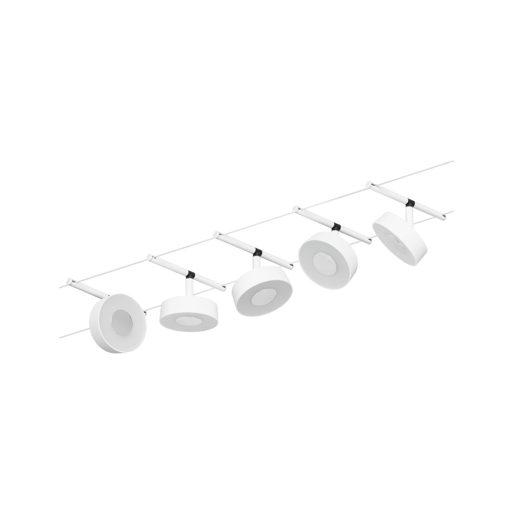 Paulmann Seilsystem Set Circle Weiß matt,Chrom 5x5W  3.000 DC 60VA 5 Spots