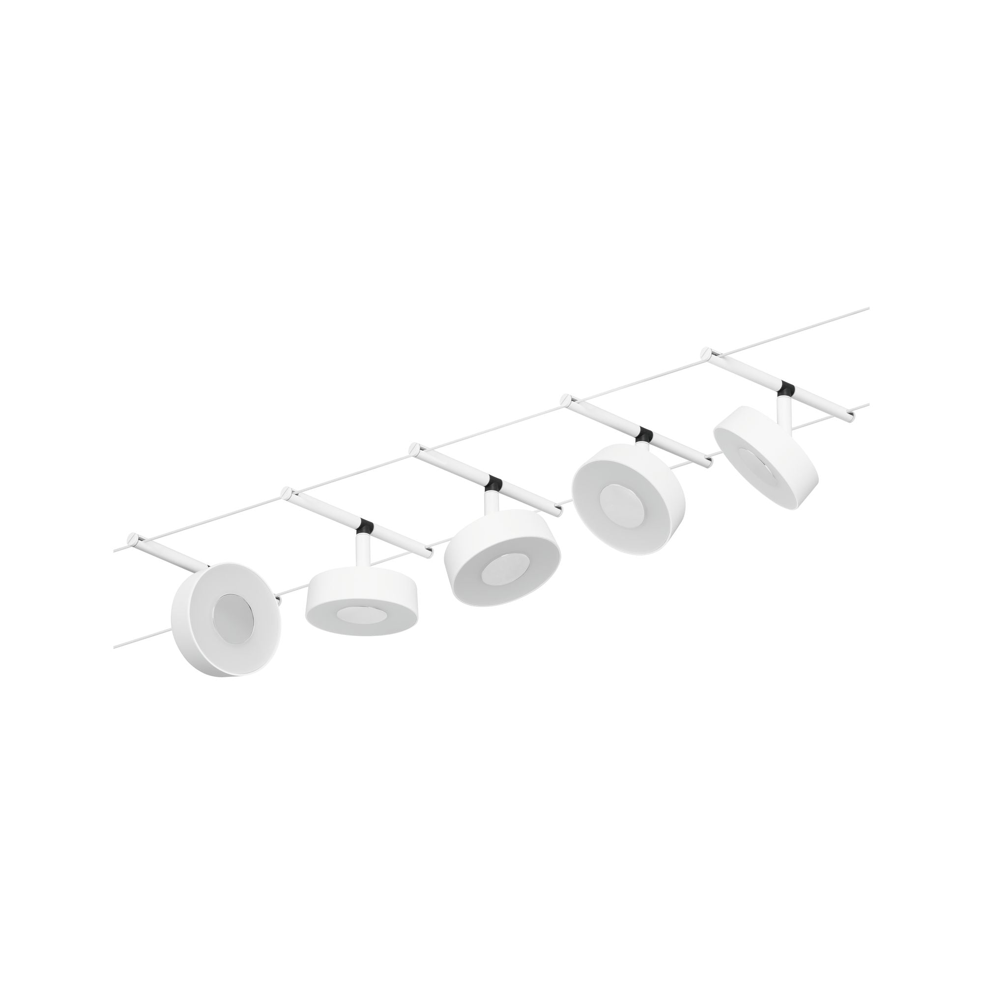 Paulmann Seilsystem Set Circle Weiß matt,Chrom 5x5W  3.000 DC 60VA 5 Spots