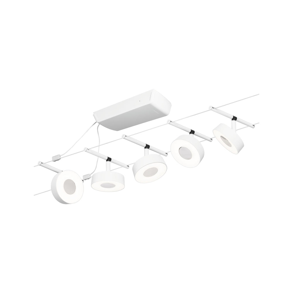 Paulmann Seilsystem Set Circle Weiß matt,Chrom 5x5W  3.000 DC 60VA 5 Spots