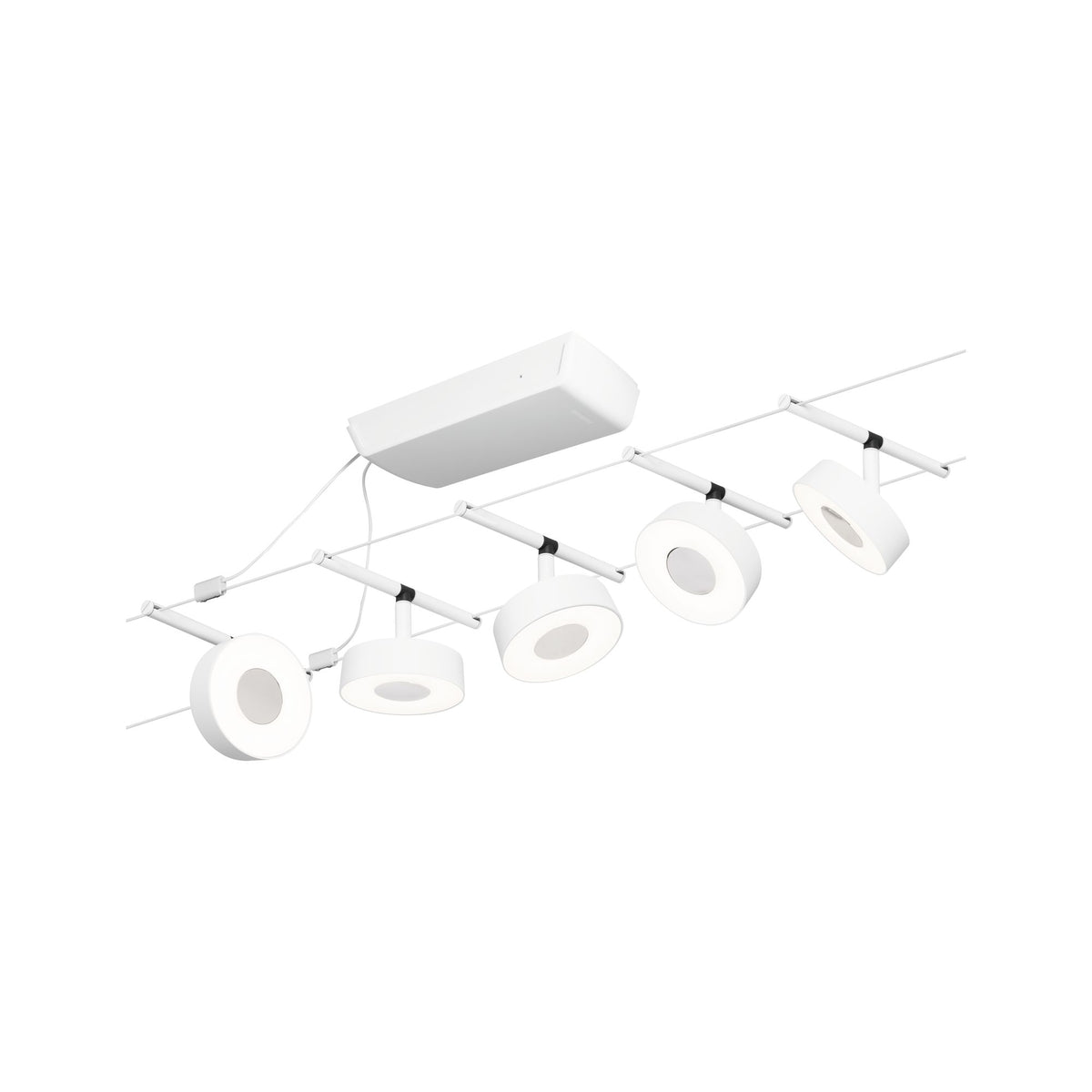 Paulmann Seilsystem Set Circle Weiß matt,Chrom 5x5W  3.000 DC 60VA 5 Spots