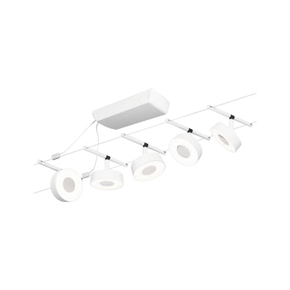 Paulmann Seilsystem Set Circle Weiß matt,Chrom 5x5W  3.000 DC 60VA 5 Spots