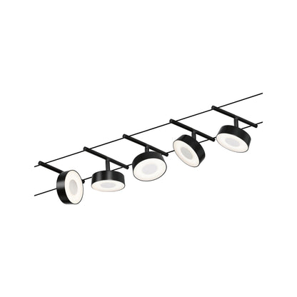Paulmann Seilsystem Set Circle Schwarz matt,Chrom 5x5W  3.000 DC 60VA 5 Spots