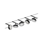Paulmann Seilsystem Set Circle Schwarz matt,Chrom 5x5W  3.000 DC 60VA 5 Spots