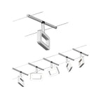 Paulmann Seilsystem Set Frame Chrom matt,Chrom 5x4,8W  3.000 DC 60VA 5 Spots