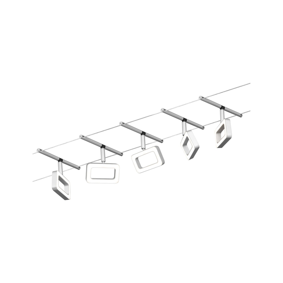 Paulmann Seilsystem Set Frame Chrom matt,Chrom 5x4,8W  3.000 DC 60VA 5 Spots