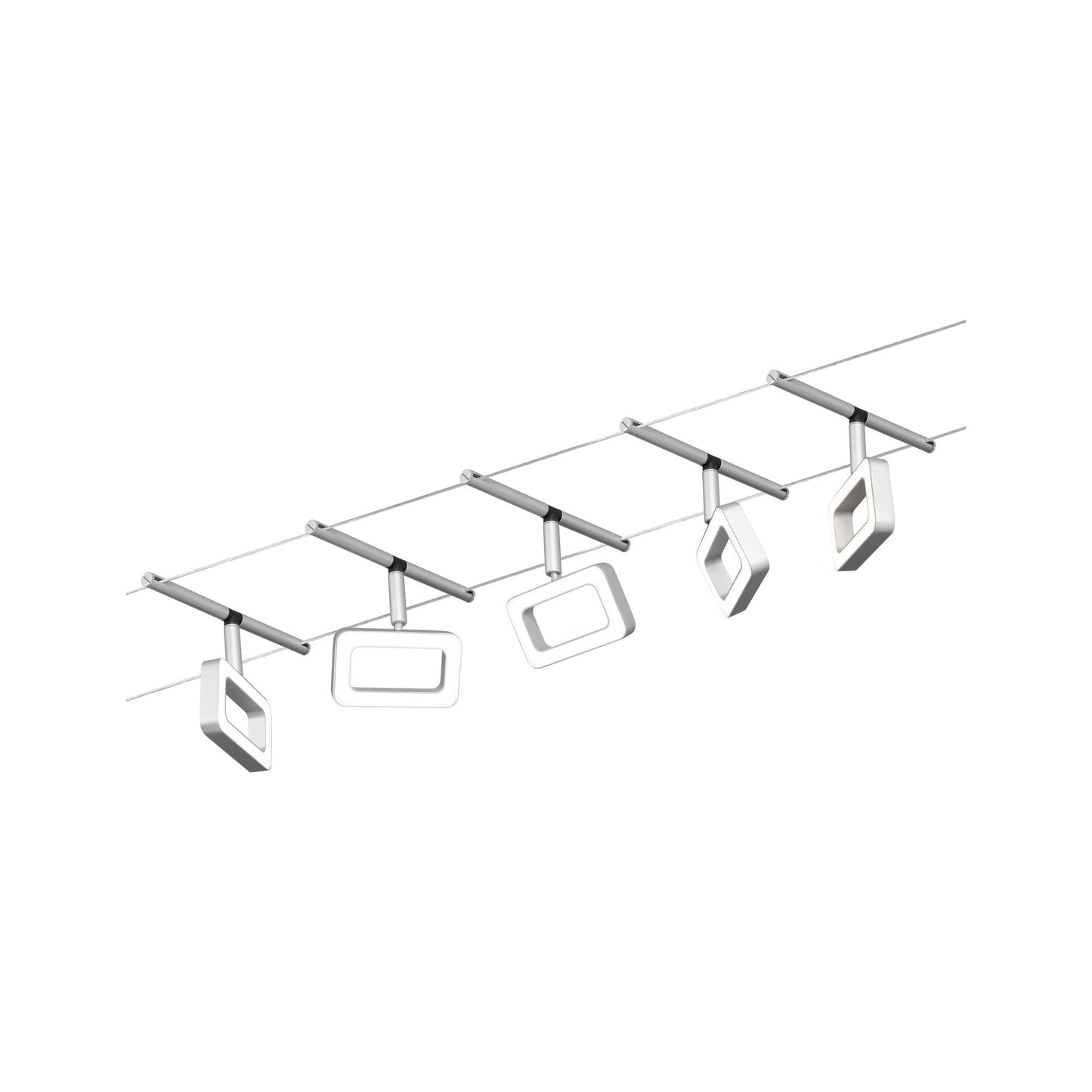 Paulmann Seilsystem Set Frame Chrom matt,Chrom 5x4,8W  3.000 DC 60VA 5 Spots