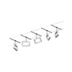 Paulmann Seilsystem Set Frame Chrom matt,Chrom 5x4,8W  3.000 DC 60VA 5 Spots