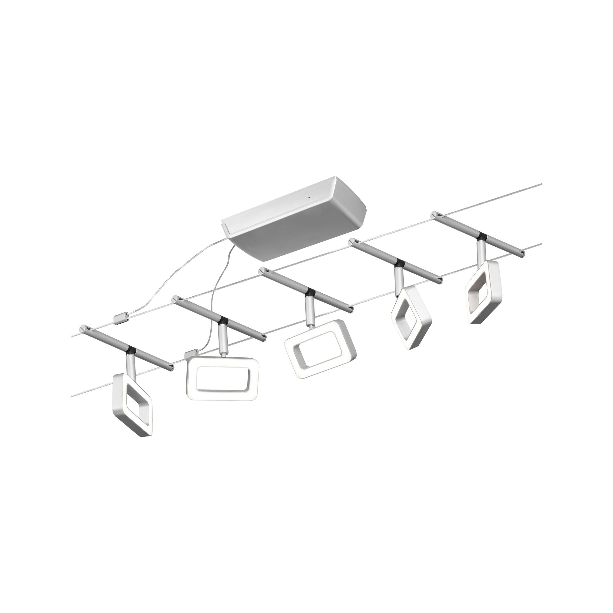 Paulmann Seilsystem Set Frame Chrom matt,Chrom 5x4,8W  3.000 DC 60VA 5 Spots