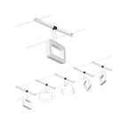 Paulmann Seilsystem Set Frame Weiß matt,Chrom 5x4,8W  3.000 DC 60VA 5 Spots